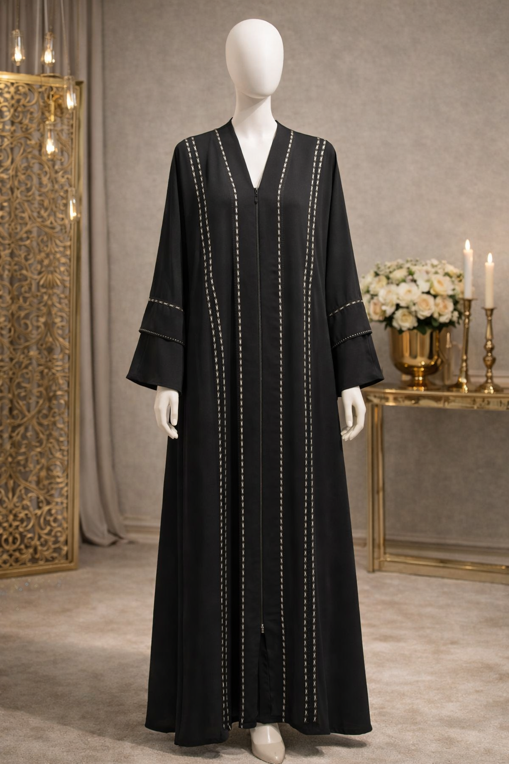 Abaya Noir Élancé
