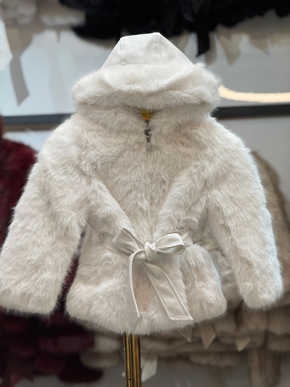 veste fourrure longe