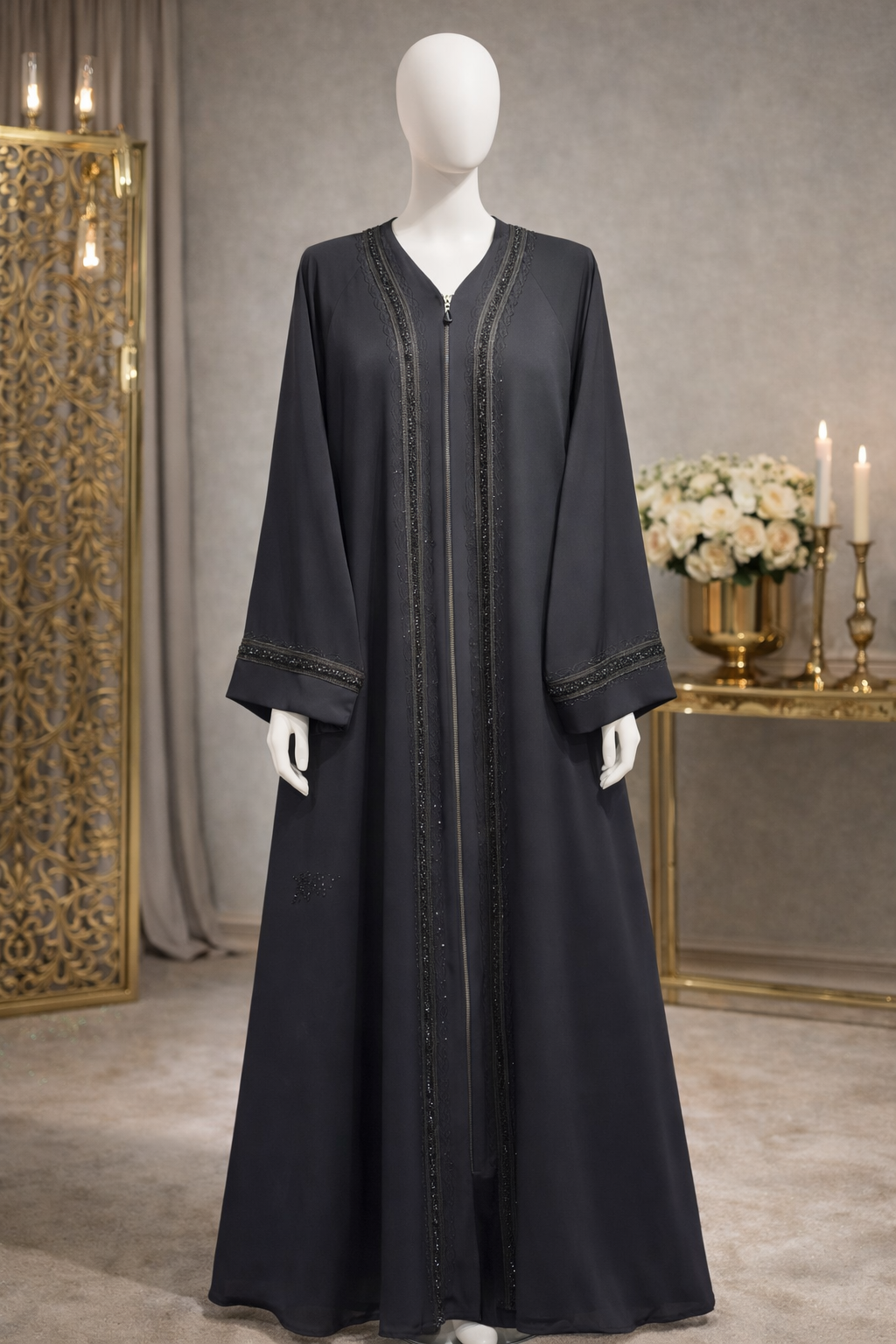 Abaya Noir Élancé
