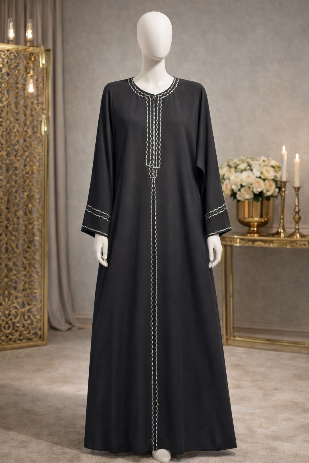 Abaya Noir Ligne